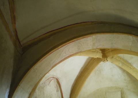 Peintures de la travée de la nef et de l'arc triomphal.