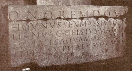 L'inscription du nymphée de Divodurum.