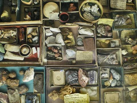 Collection de minéraux rassemblée par Oberlin. Musée Oberlin de Waldersbach.