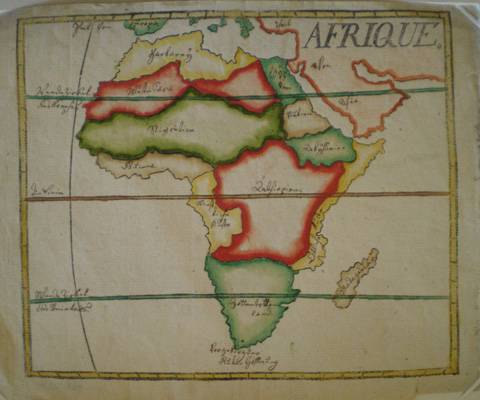 Carte de l'Afrique. Musée Oberlin de Waldersbach.