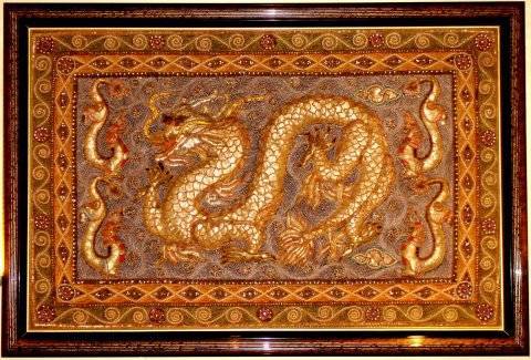 Tableau du restaurant Le Dragon d'Or.