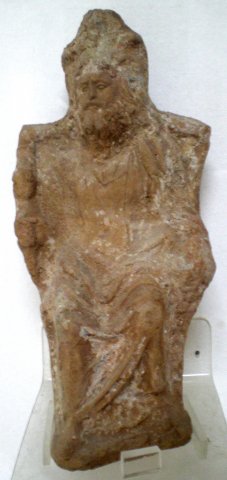 Figurine en terre cuite de Zeus-Amon. Période gréco-romaine.