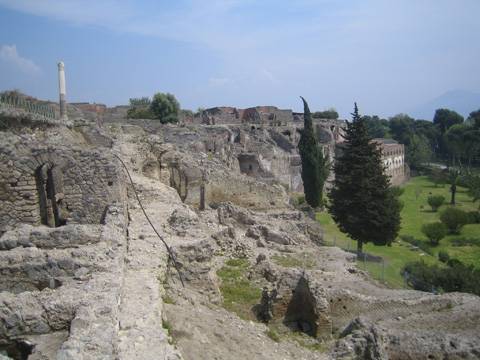 Les ruines de Pompéi.