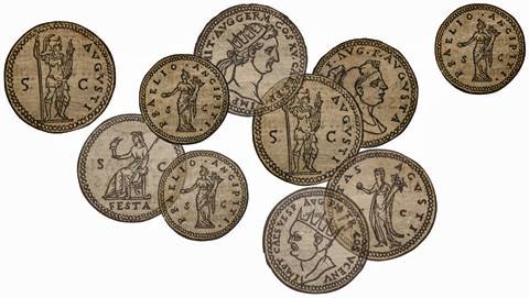 Quelques monnaies romaines découvertes par Roesslin.