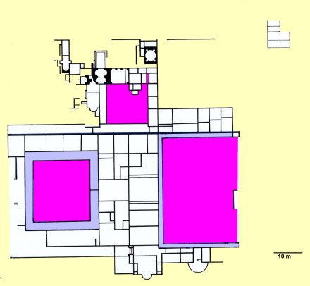 Dolving, villa St Ulrich. Plan de l'édifice au IIe s.