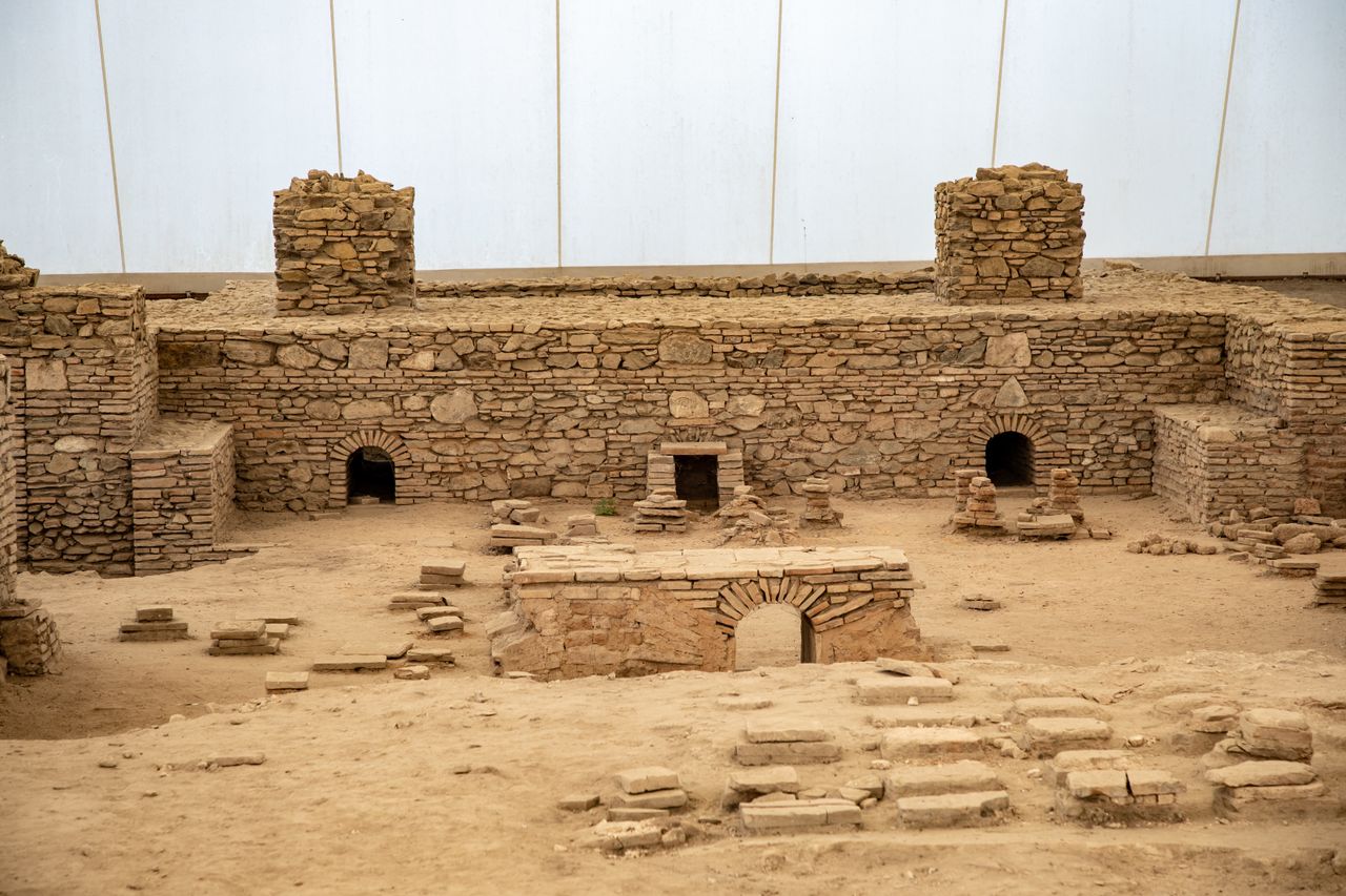 Explore the ancient Roman bath ruins at Viminacium archaeological site in Serbia.